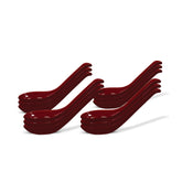 6.5" Melamine Soup Spoon with Hook – Available in White, Black, Red, Red-Black Combo - Ideal for Soups, Ramen, Ph