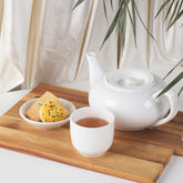 32oz Porcelain Teapot with Lid – Elegant Round Shape Design for Tea, Coffee