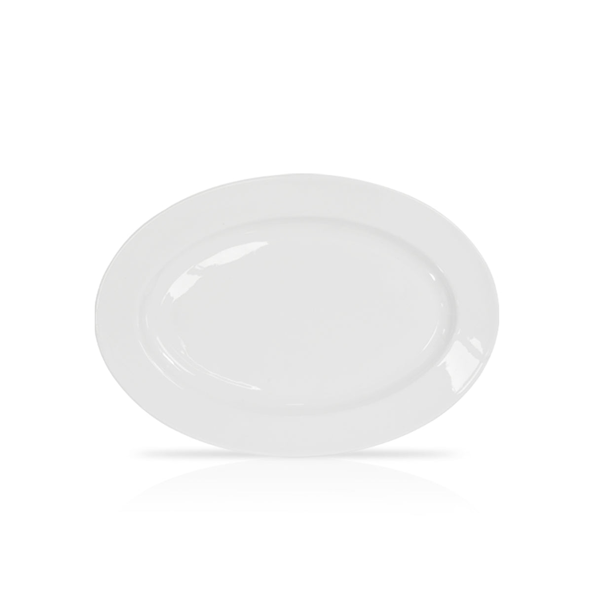 13.5 Inch Oval Serving Platter – Pearl White Porcelain Dinnerware for Parties, Events & Home Use
