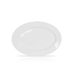 Pearl White Serving Platters – 13.5 Inch Oval, Premium Porcelain