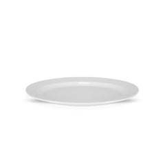 Pearl White Salad Plates – 9.75 Inch Oval, Premium Porcelain