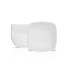 3 Inch Sauce Bowl 4oz – Pearl White Porcelain Small Square Bowl for Dips, Sauces, Condiments