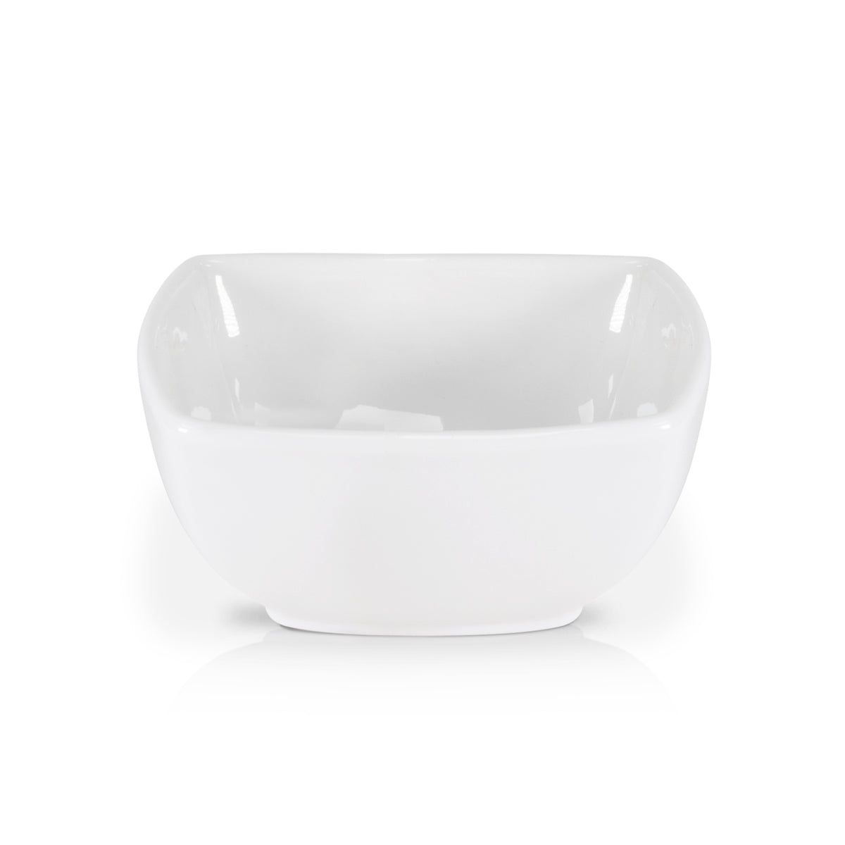 3 Inch Sauce Bowl 4oz – Pearl White Porcelain Small Square Bowl for Dips, Sauces, Condiments