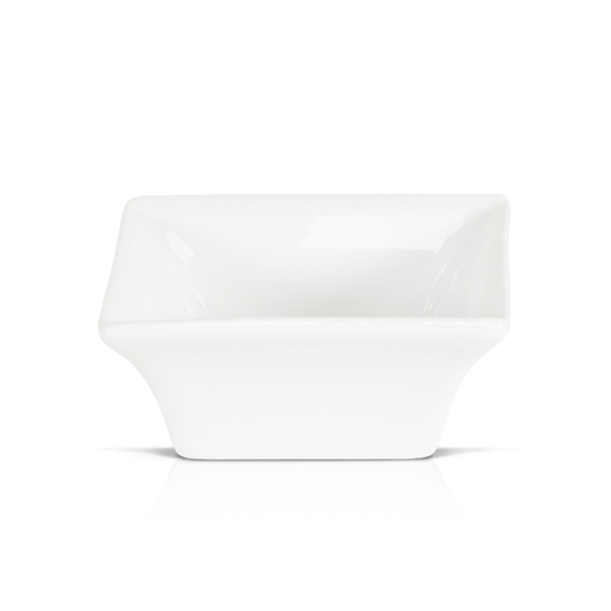 4 Inch Square Sauce Dish – Pearl White Porcelain Side Dish for Serving Dips and Condiments