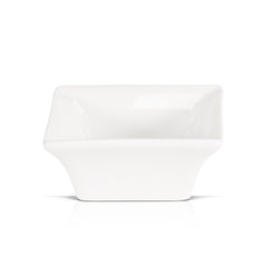 4 Inch Square Sauce Dish – Pearl White Porcelain Side Dish for Serving Dips and Condiments