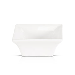 Pearl White Sauce Dish – 4 Inch Square, Premium Porcelain