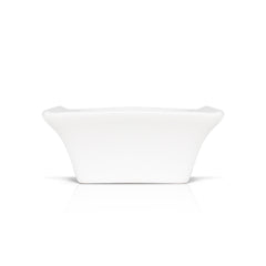 Pearl White Sauce Dish – 4 Inch Square, Premium Porcelain
