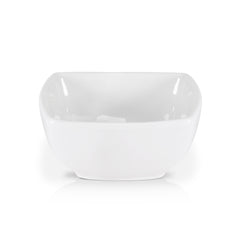 5 Inch Fruit Bowl 12oz – Pearl White Porcelain Square Bowl for Fruits, Snacks, Appetizers, Desserts