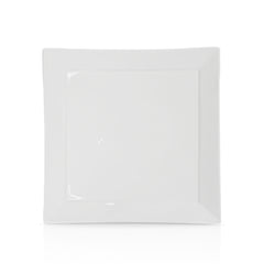 8 Inch Square Salad Plate – Pearl White Porcelain Plate for Salads, Appetizers & Side Dishes