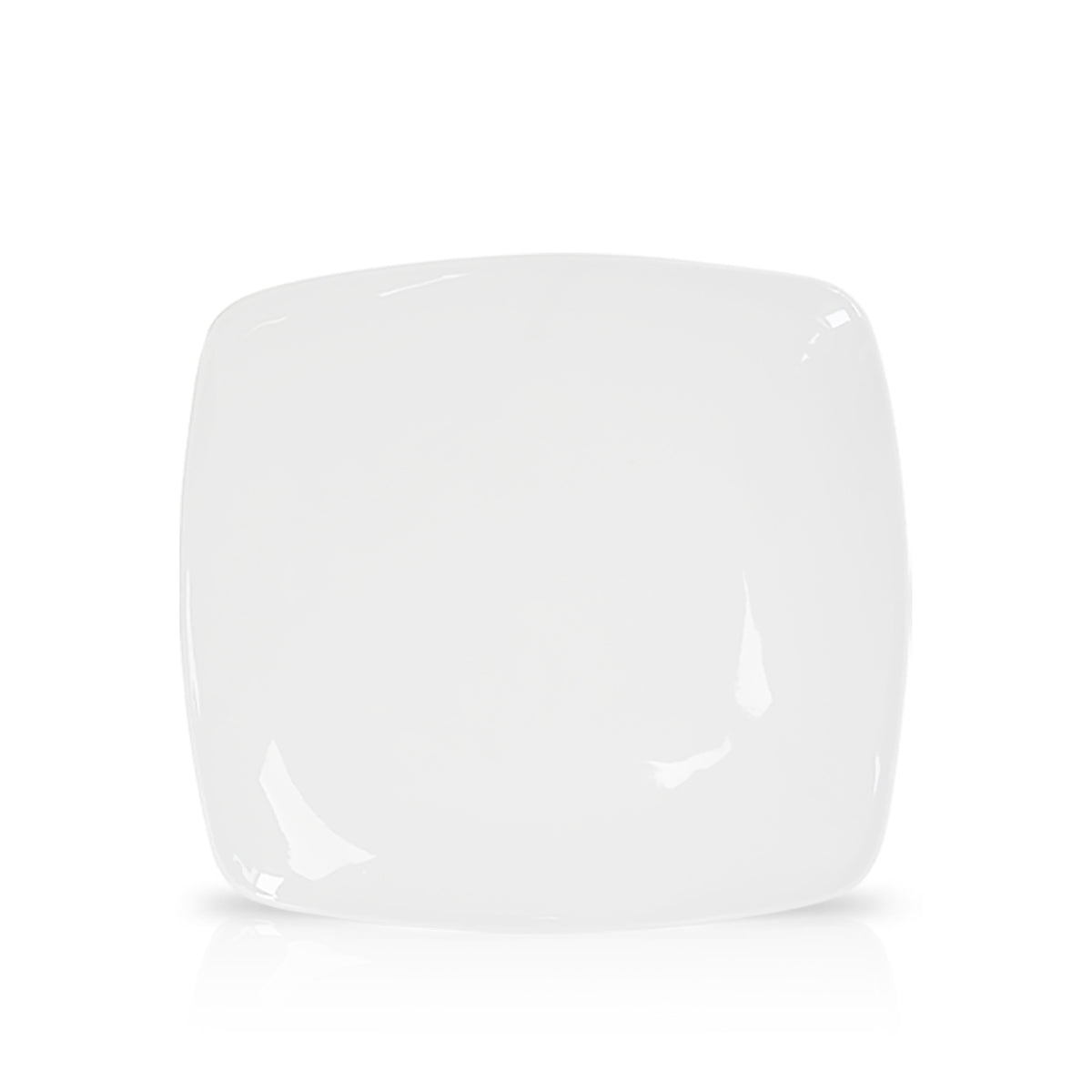 7.5 Inch Flat Square Salad Plate – Pearl White Porcelain Plate for Salads & Side Dishes