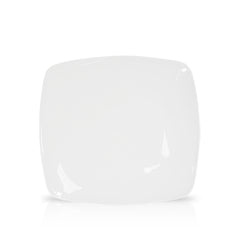 7.5 Inch Flat Square Salad Plate – Pearl White Porcelain Plate for Salads & Side Dishes