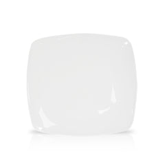 8.5 Inch Flat Square Salad Plate – Pearl White Porcelain Plate for Salads & Side Dishes