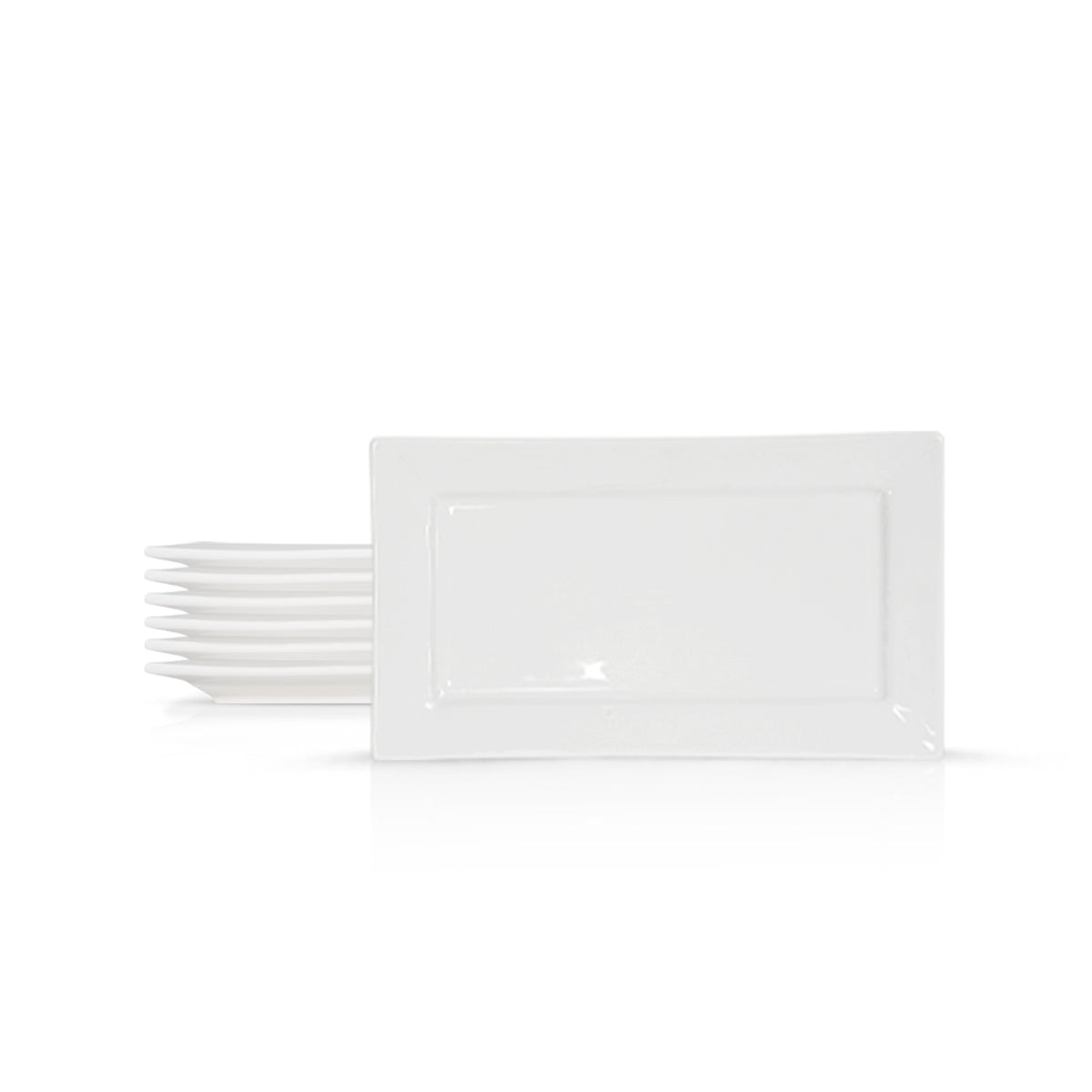 14 Inch Rectangular Serving Platter – Pearl White Porcelain Dinnerware for Parties & Home Use