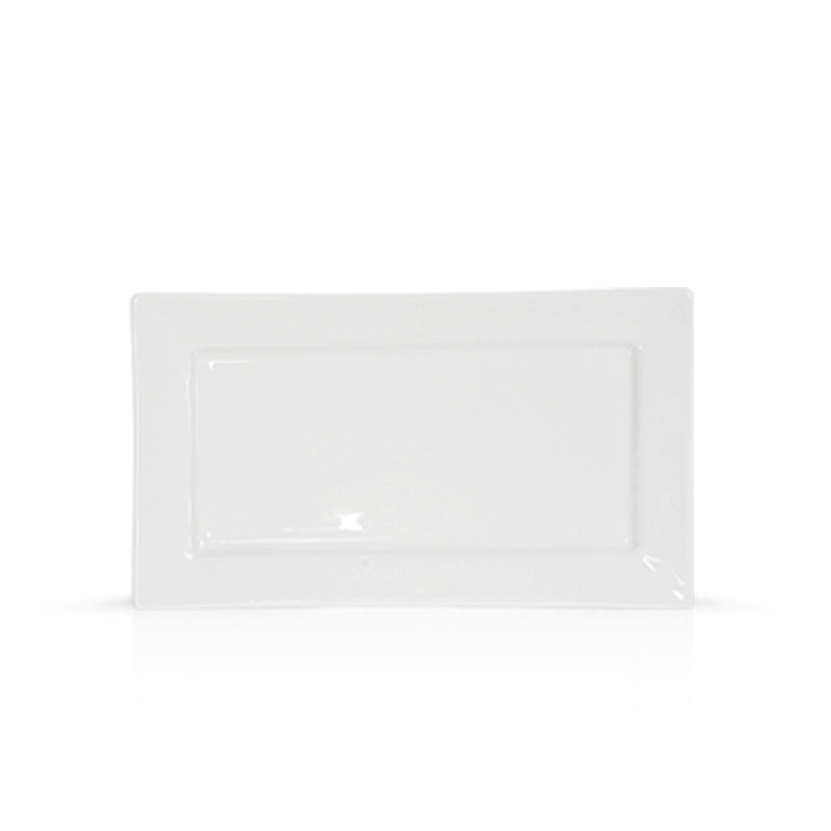 10 Inch Rectangular Salad Plate – Pearl White Porcelain Serving Plate for Salads & Desserts