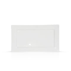 10 Inch Rectangular Salad Plate – Pearl White Porcelain Serving Plate for Salads & Desserts