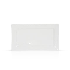 12 Inch Rectangular Salad Plate – Pearl White Porcelain Serving Plate for Salads & Desserts