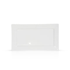 Pearl White Serving Platters – 14×8 Inch Rectangular, Premium Porcelain