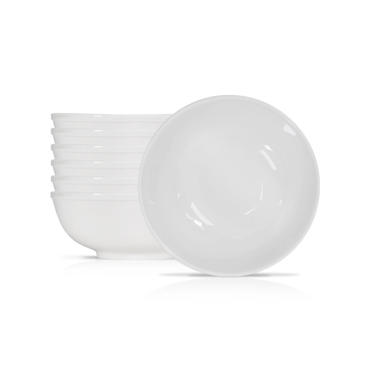 8.5 Inch Soup Bowl 48oz – Pearl White Porcelain Round Bowl for Soup, Salad, Pasta & More