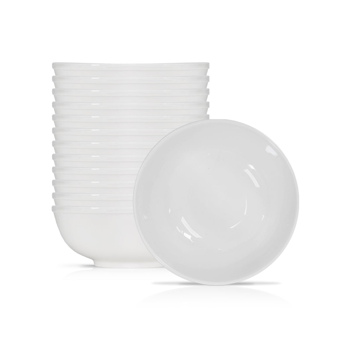 8.5 Inch Soup Bowl 48oz – Pearl White Porcelain Round Bowl for Soup, Salad, Pasta & More