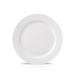 10 Inch Round Dinner Plate – Pearl White Porcelain Plate for Main Courses, Salads & Appetizers