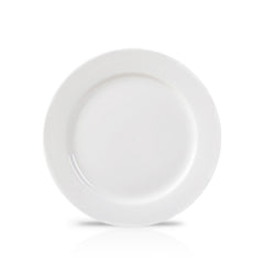 Pearl White Dinner Plates – 11 Inch Flat Round, Premium Porcelain