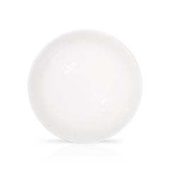 12 Inch Flat Round Dinner Plate – Pearl White Porcelain Plate for Main Courses & Food Presentations