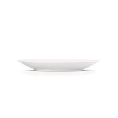 14 Inch Flat Round Serving Platter – Pearl White Porcelain Dinnerware for Parties & Home Use