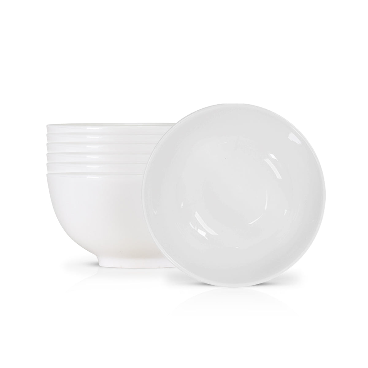 4.5 Inch Rice Bowl 12oz – Pearl White Porcelain Round Bowl for Rice, Cereal, Small Salads