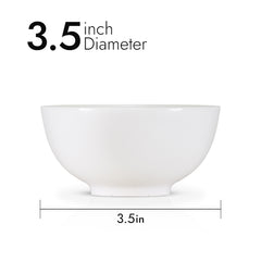 3.5 Inch Sauce Bowl 4oz – Pearl White Porcelain Round Bowl for Dips, Sauces, Condiments