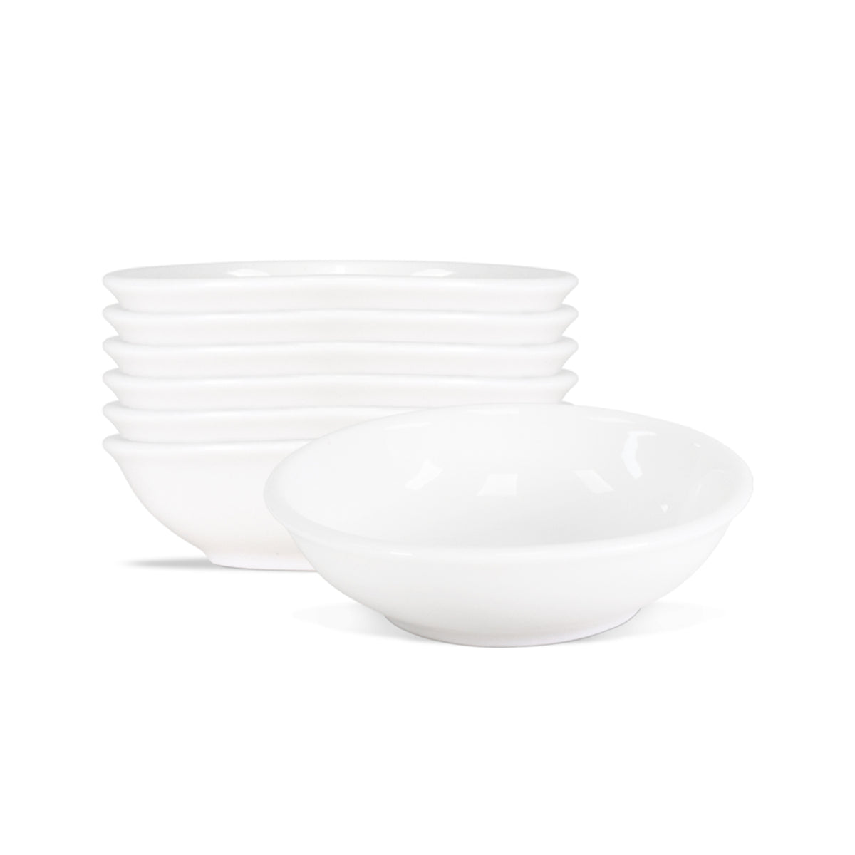 2.75 Inch Round Sauce Dish – Pearl White Porcelain Side Dish for Serving Dips and Condiments
