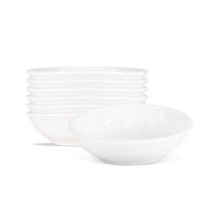 3.5 Inch Round Sauce Dish – Pearl White Porcelain Side Dish for Serving Dips and Condiments