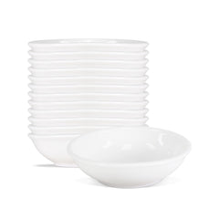 3.5 Inch Round Sauce Dish – Pearl White Porcelain Side Dish for Serving Dips and Condiments