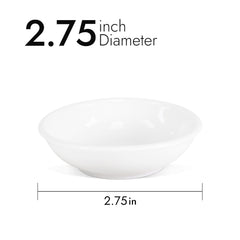 2.75 Inch Round Sauce Dish – Pearl White Porcelain Side Dish for Serving Dips and Condiments