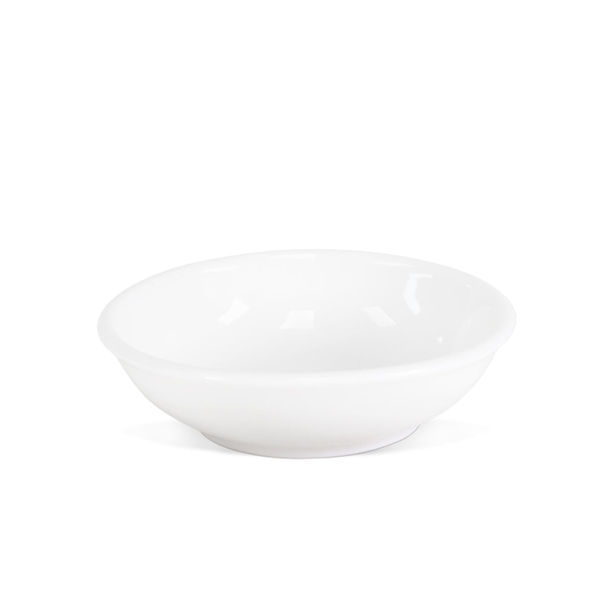 3.5 Inch Round Sauce Dish – Pearl White Porcelain Side Dish for Serving Dips and Condiments
