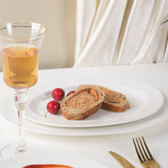 Pearl White Salad Plates – 9.75 Inch Oval, Premium Porcelain