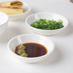 Pearl White Sauce Dish – 2.75 Inch Round, Premium Porcelain