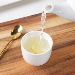 Tea Cup with Saucer 8oz – Pearl White Premium Porcelain